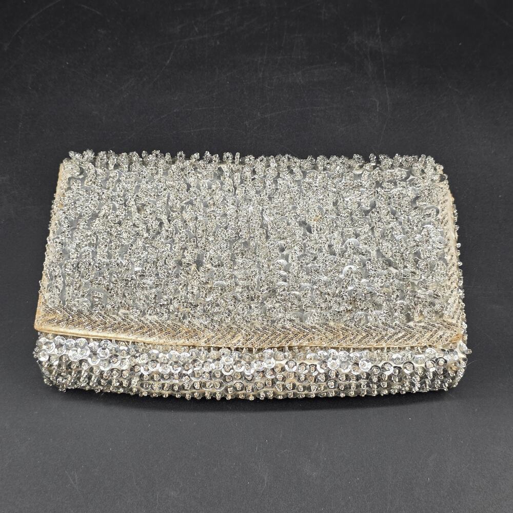 Richere Hand Made Hong Kong Beaded & Sequin Clutch Evening Bag Purse Bridal
